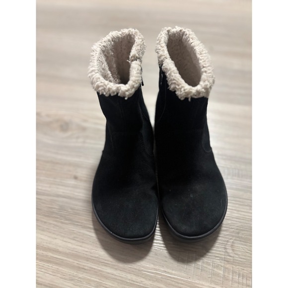 Birkenstock Shoes - Birkenstock Bakki Black Suede Shearling Lined Ankle Boots Womens 34 L3 220 mm